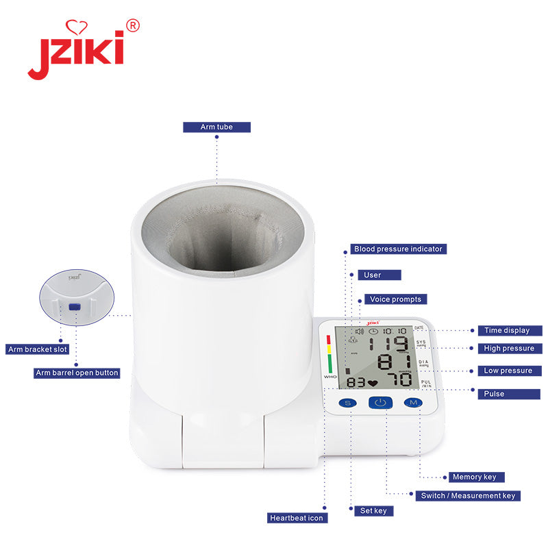 Upper arm blood pressure monitor HS CODE 9018902010 ZK-B886(LCD)